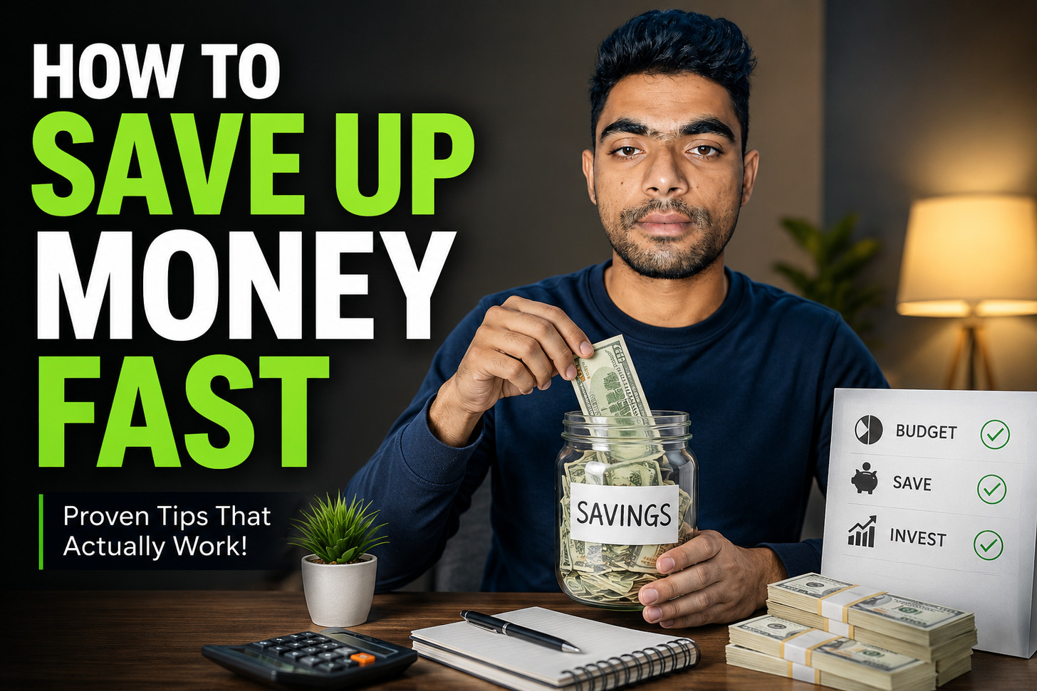 how to save up money fast